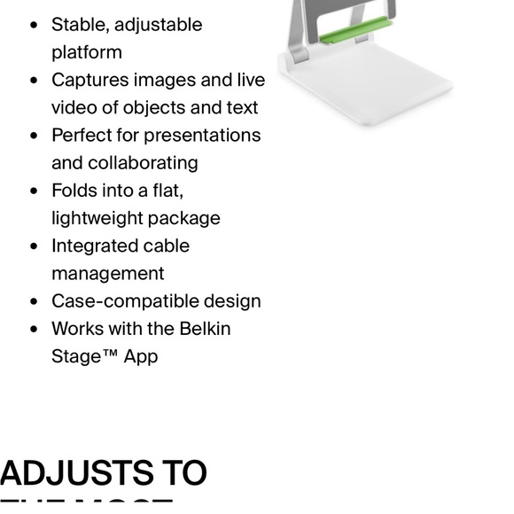 NWT Belkin Portable Presenter Tablet Stand - Picture 6 of 9